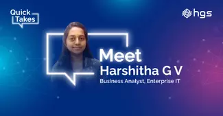 Meet Harshitha G V - Business Analyst - Enterprise IT